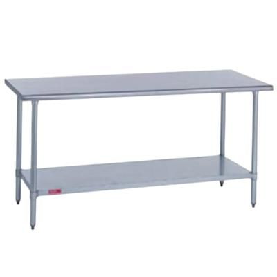 Duke 316S-3648 48" 16 ga Work Table w/ Undershelf & 300 Series Stainless Steel Flat Top