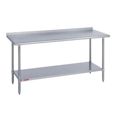 Duke 416-2436-2R 36" 16 ga Work Table w/ Undershelf & 400 Series Stainless Steel Top, 1 1/8" Backsplash