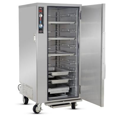FWE MT-1826-15 Full Height Insulated Mobile Heated Cabinet w/ 10 Pan Capacity, 120v, Humidified, 10 Tray Slides, Stainless Steel