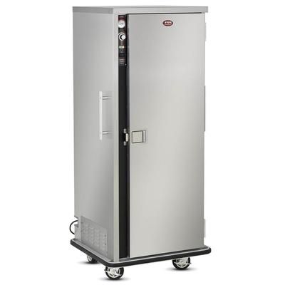 FWE P-80 80 Plate Heated Meal Delivery Cart, 120v, Humidifying, Silver