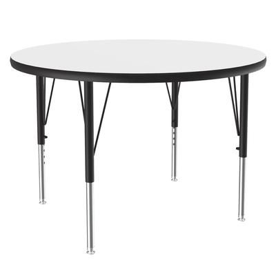 Correll A42-RND-36-09-09 42" Round Table w/ 1 1/4" High Pressure Top, White