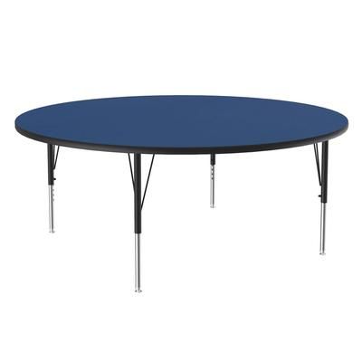 Correll A60-RND-37-09-09 60" Round Table w/ 1 1/4" High Pressure Top, Blue