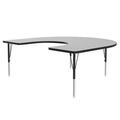 Correll AM6066-HOR-15-09-09 66" EconoLine Horseshoe Activity Table w/ Gray Granite Top, 29"H