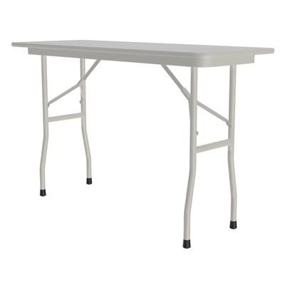 Correll CF1848M-15 48" Rectangular Folding Table w/ Gray Granite Melamine Top, 29"H