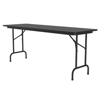 Correll CF2460M-07 60" Rectangular Folding Table w/ Black Granite Melamine Top, 29"H