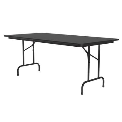Correll CF3672PX-07 72" Rectangular Folding Table w/ Black Granite Top, 29"H