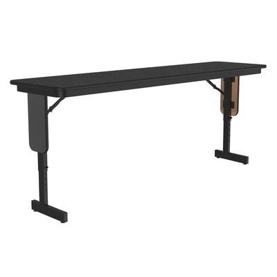 Correll SPA1860PX-07 60" Rectangular Folding Seminar Table w/ Black Granite Laminate Top, 32"H