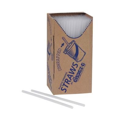 Gold Medal 1082 Unwrapped Plastic Disposable Sno-Sipper Straws, White, Pack of 12,500