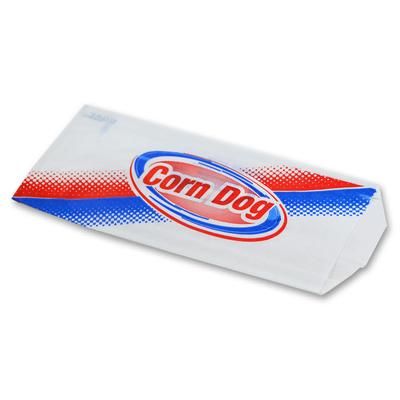 Gold Medal 5468 Printed Disposable Corn Dog Bags, Dry Wax, 1,000/Case, White