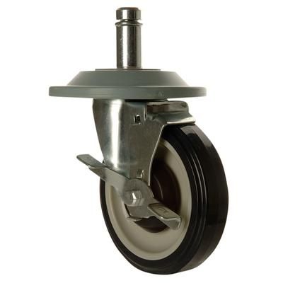 Focus FSCAST5 5" Stem Casters w/ 2 Swivel & 2 Brake, 2 Swivel, 2 Swivel w/ Brake, Non-Marking Tread, Set of 4