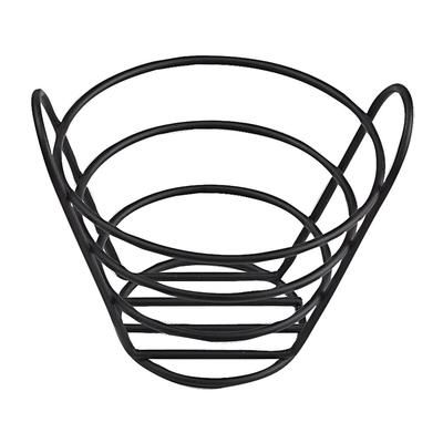 GET 4-33782 6 1/4" Round Wire Bucket Basket - Iron, Black