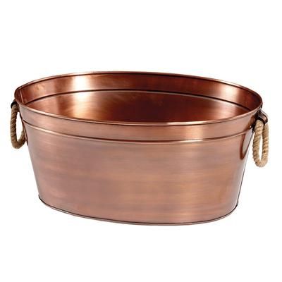 GET BT-2215-ACPR 8 gal Cooling Tub w/ Rope Handles - 21 1/4" x 15 1/4" x 9 1/2", Antique Copper