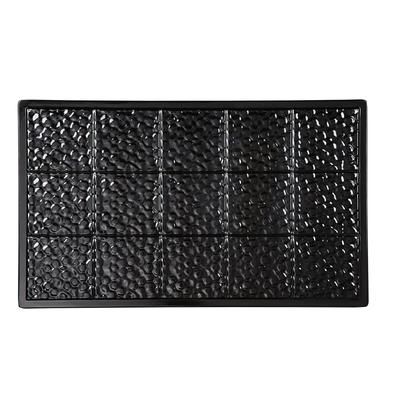 GET ML-160-BK Full-Size Tile, Solid, Melamine, Black