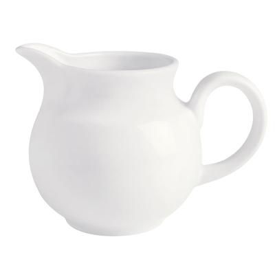 GET PA1101908512 8 4/5 oz Corona Actualite Creamer - Glazed Porcelain, Bright White