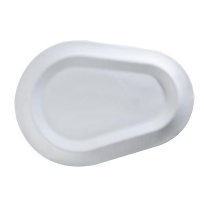 GET PA1101987706 14 3/8" x 10 1/6" Free Form Gotas Platter - Porcelain, Bright White