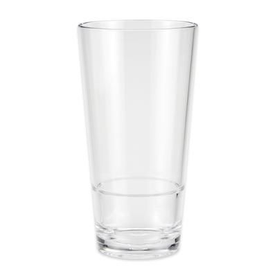 GET S-18-CL 20 oz Pint Glass, SAN Plastic, Clear, Stackable, 24/Case