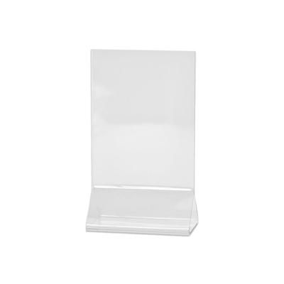 Risch AF 5X7 Tabletop Menu Card Holder - 5" x 7", Acrylic, Clear