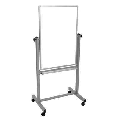 Luxor L270 Double Sided Magnetic Whiteboard w/ Knob Adjustment, Silver
