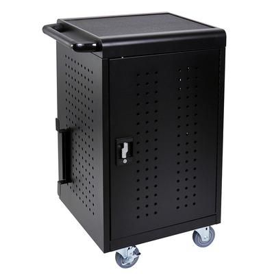 Luxor LLTM30-B 3 Level Computer Cart w/ 10 ft Cord, Chrome