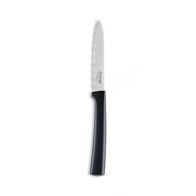 Louis Tellier 761891000 Serrated Tomato Knife w/ Wavy Stainless Steel Blade & Black Plastic Handle