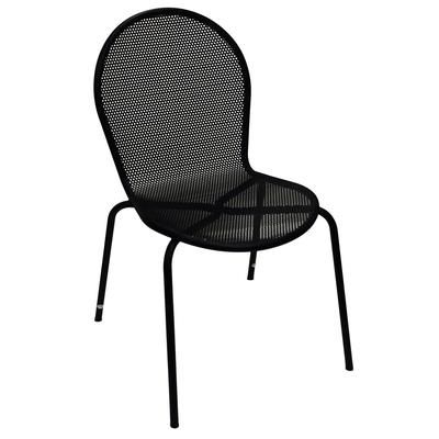 American Tables & Seating 94 Indoor/Outdoor Side Chair - Metal, Black, Powder-Coated Aluminum