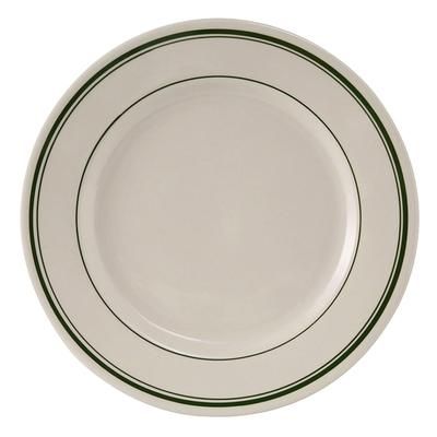 Tuxton TGB-008 9" Round Green Bay Plate - Ceramic, American White