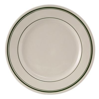 Tuxton TGB-031 6 1/4" Round Green Bay Plate - Ceramic, American White, 3 Dozen