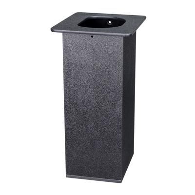 Dispense-Rite FMVS-1 1 Compartment Straw Holder - 7" x 12 1/4" x 6", Black