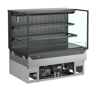 Structural Concepts NE7227RSSV 71 3/4" Reveal Drop-In Vertical Open Air Cooler w/ 3 Levels, 208-240v, Black