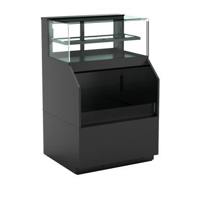 Structural Concepts NR6058RRSSV 59 3/4" Reveal Vertical Open Air Cooler w/ 3 Levels, 208-240v, Black