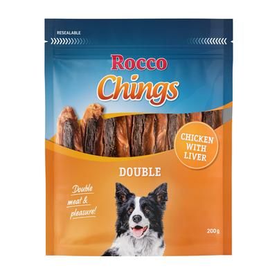 200g Chicken & Liver Rocco Chings Double Dog Treats
