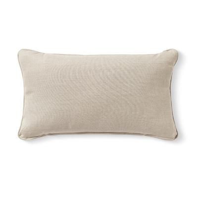 Sunbrella Piped Outdoor Pillow - 20" X 13" Lumbar, 20" X 13" Lumbar/Pumice - Grandin Road