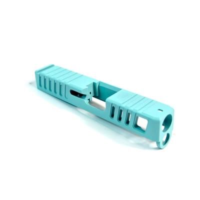 Gun Cuts Juggernaut Slide for Glock 26 Optic Cut Robbins Egg Blue GC-G26-JUG-REB-RMR