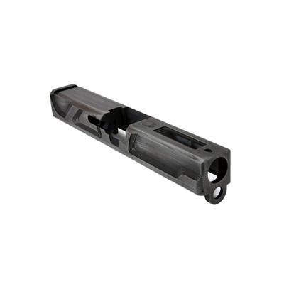 Gun Cuts Roswell Slide for Glock 19 No Optic Cut Battleworn Silver GC-G19-ROS-CSIBW-NO