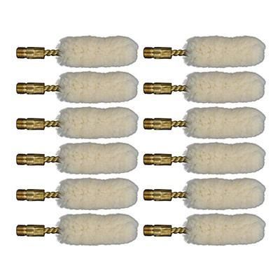 Brownells Wool Bore Mops - 20 Gauge Wool Bore Mop 12 Pack