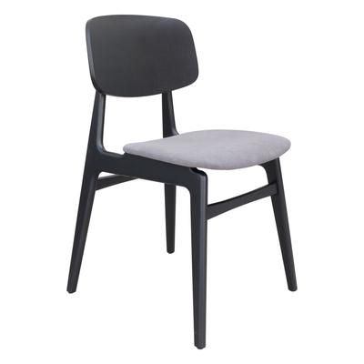 Othello Dining Chair Gray & Black - Zuo Modern 109212