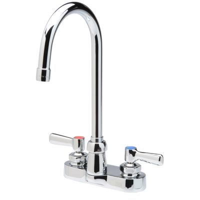 Zurn Industries Z812B1-XL Deck Mount Faucet w/ 2.2 gpm Aerator - 5 3/8" Swivel Gooseneck Spout, 4" Centers