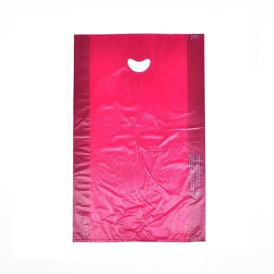 LK Packaging CH24BY Merchandise Bag w/ Handle - 16" x 24", 0.7 mil HDPE, Burgundy, Red