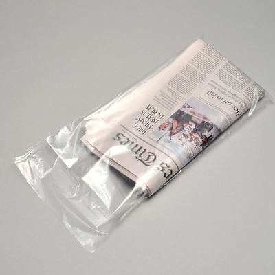 LK Packaging D165FT Flip-loc Newspaper Bag on Header - 16 1/2" x 10", 1.0 mil LDPE, Clear