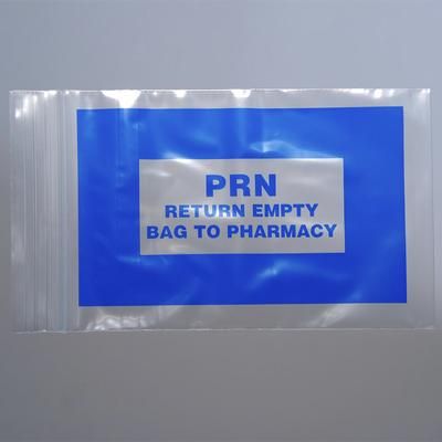 LK Packaging F20508STPRN Resealable "PRN" Bag - 8"L x 5"W, 2 mil LDPE, Clear, Case of 1000