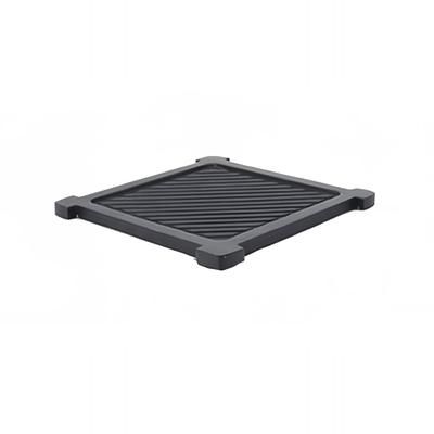 Eastern Tabletop 1741GT 8" Square Griddle Plate for Lexus Collection Risers - Aluminum, Black
