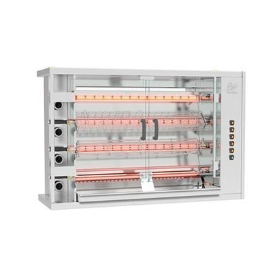Rotisol USA FF1425-4G-SS NG Gas 4 Spit Commercial Rotisserie w/ 24 Bird Capacity, Natural Gas, Silver, Gas Type: NG, 208/230 V