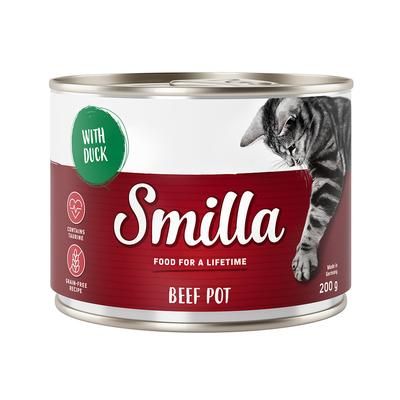 24x200g Tender Beef with Duck Smilla Wet Cat Food