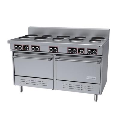 Garland SS684 2081 60" Sentry Series 10 Sealed Element Commercial Electric Range w/ 2 Standard Ovens, 208v/1ph, Stainless Steel