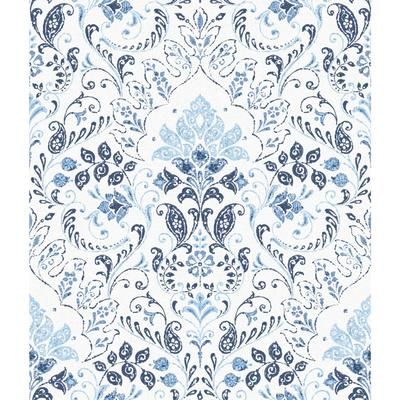 Peel And Stick Wallpaper by RoomMates in Persian Damask Blue