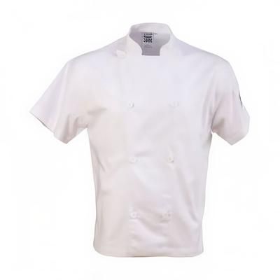 Chef Revival J205-L Chef's Jacket w/ Short Sleeves - Poly/Cotton, White, Large
