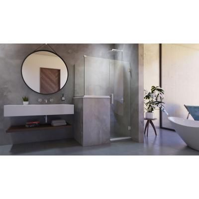 Dreamline DreamLine Unidoor Plus 48 inch W x 36 3/8 inch D x 72 inch H Frameless Hinged Shower Enclosure in Brushed Nickel SHEN-2424243436-04