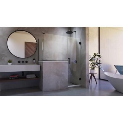 Dreamline DreamLine Unidoor Plus 54 inch W x 30 3/8 inch D x 72 inch H Frameless Hinged Shower Enclosure in Matte Black SHEN-2424303430-09