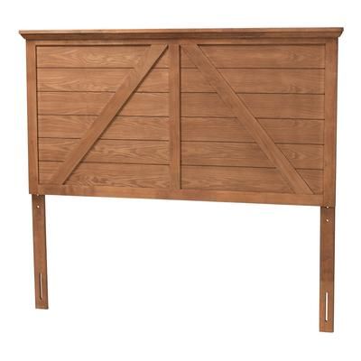 Yorick Classic And Traditional Ash Walnut Finished Wood Queen Size Headboard by Baxton Studio in Ash Walnut