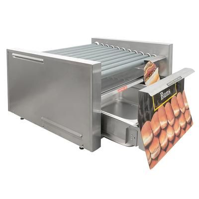 Star 30SCBDE 30 Grill-Max Hot Dog Roller Grill w/ Thermostatic Controls - Slanted Top, 120v, Stainless Steel